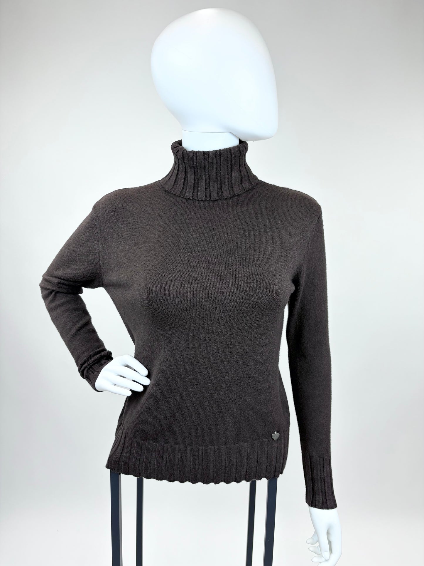 Rollkragenpullover dunkelbraun Gr. 34-40
