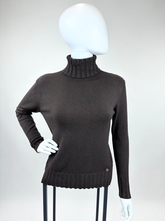 Rollkragenpullover dunkelbraun Gr. 34-40