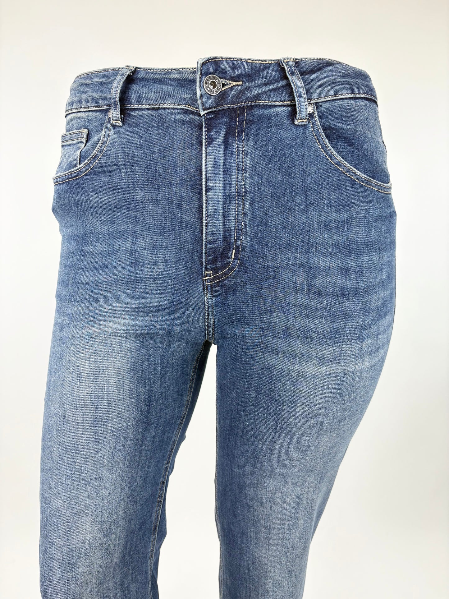 Straight Fit Jeans mit Fransen-Details, Gr. 36-42