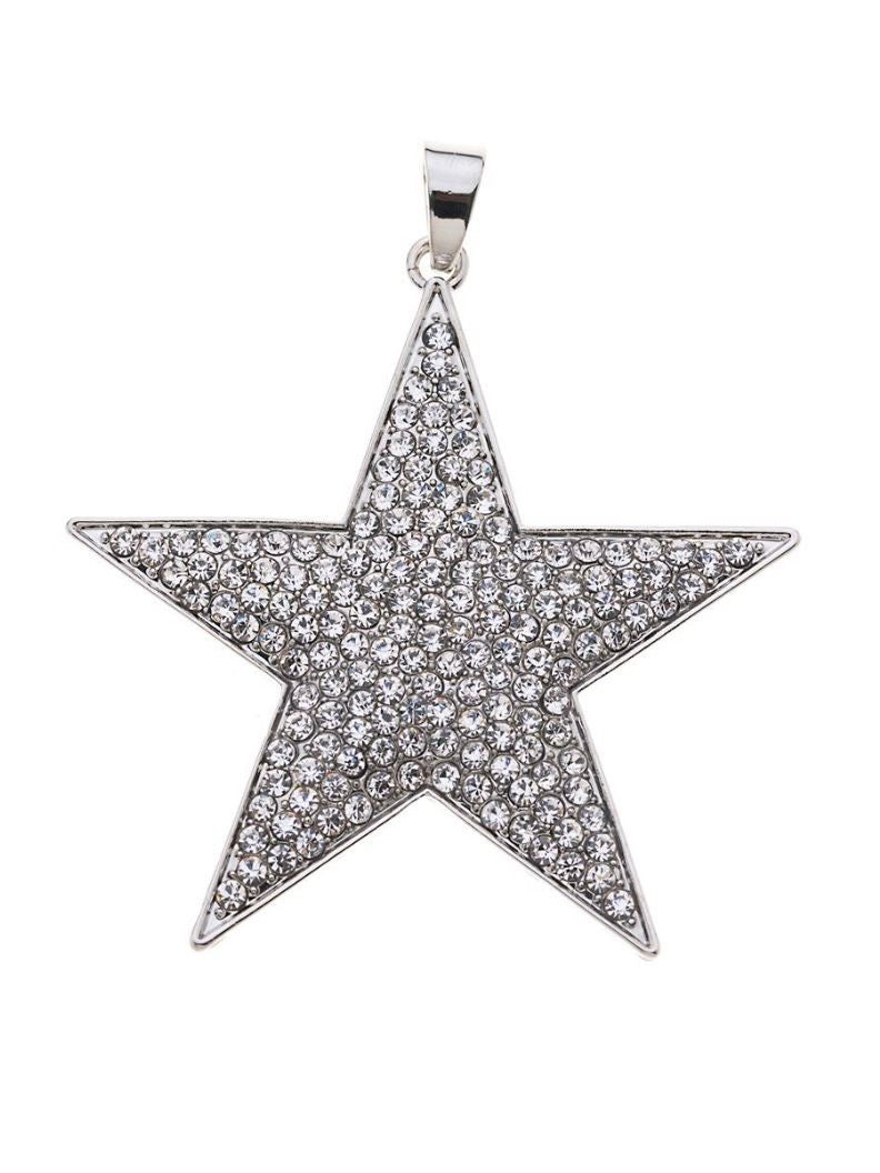 Strass-Anhänger Stern silber