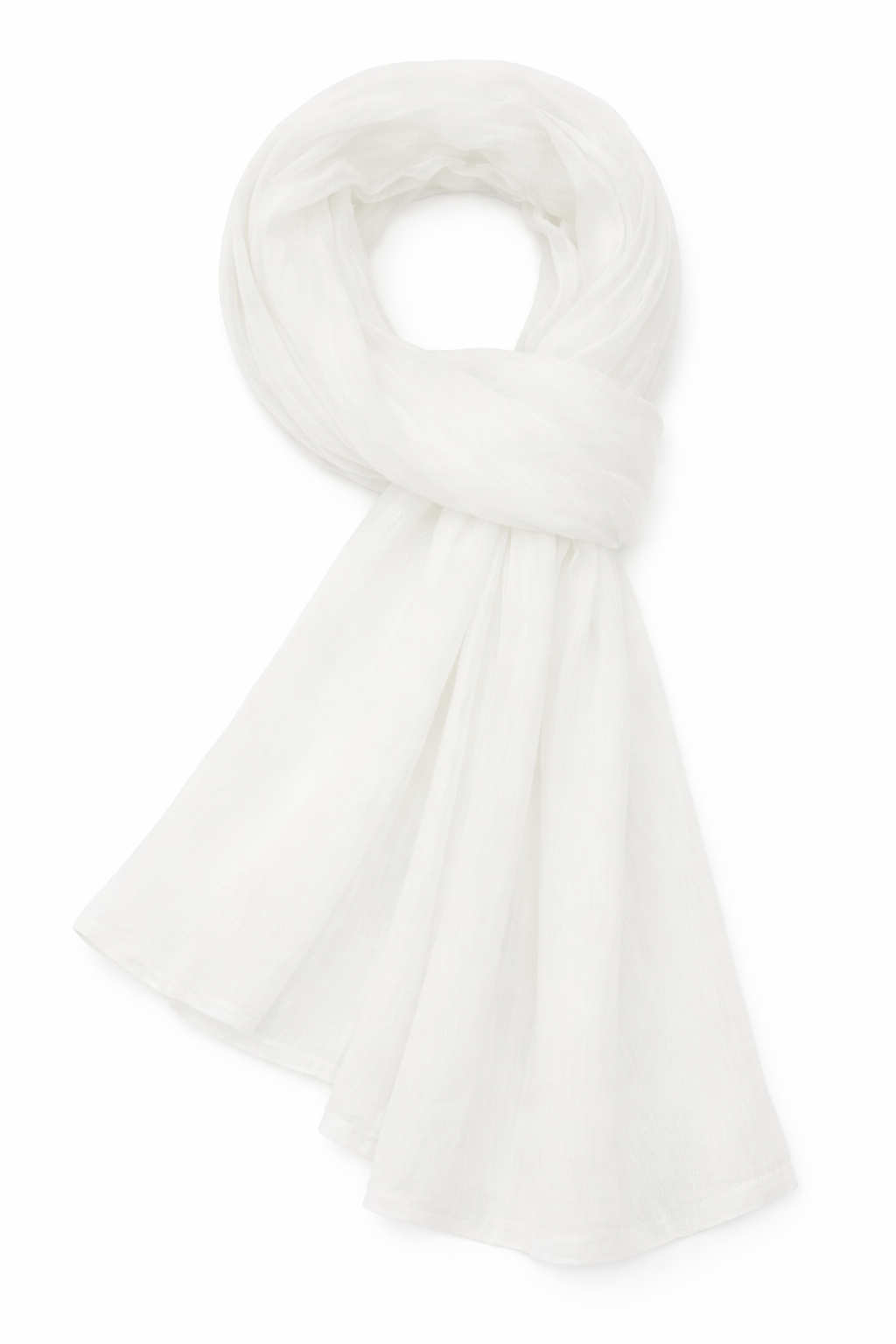 Leichter Basic-Schal weiß