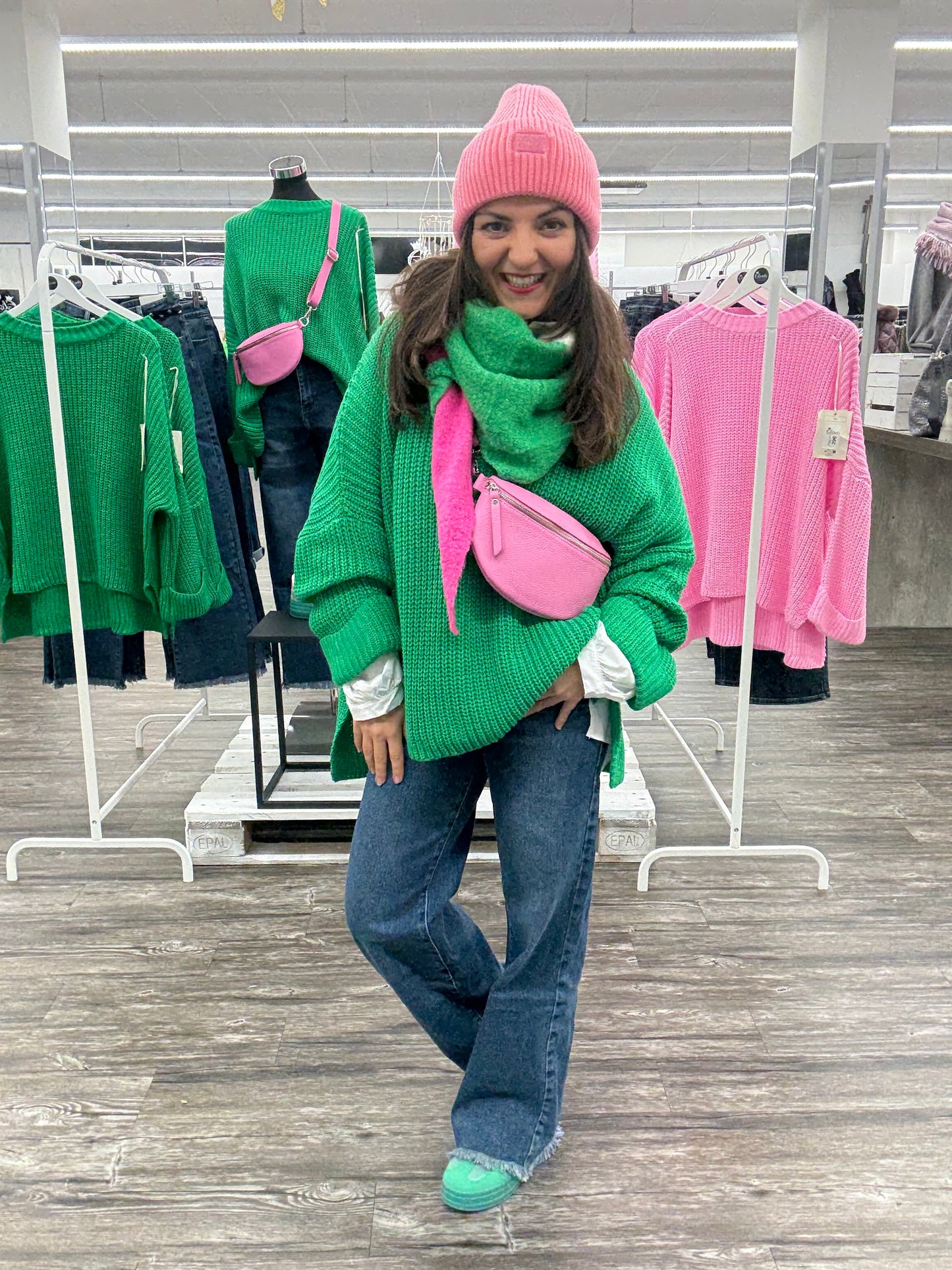 Sneaker grün/pink, Gr. 41