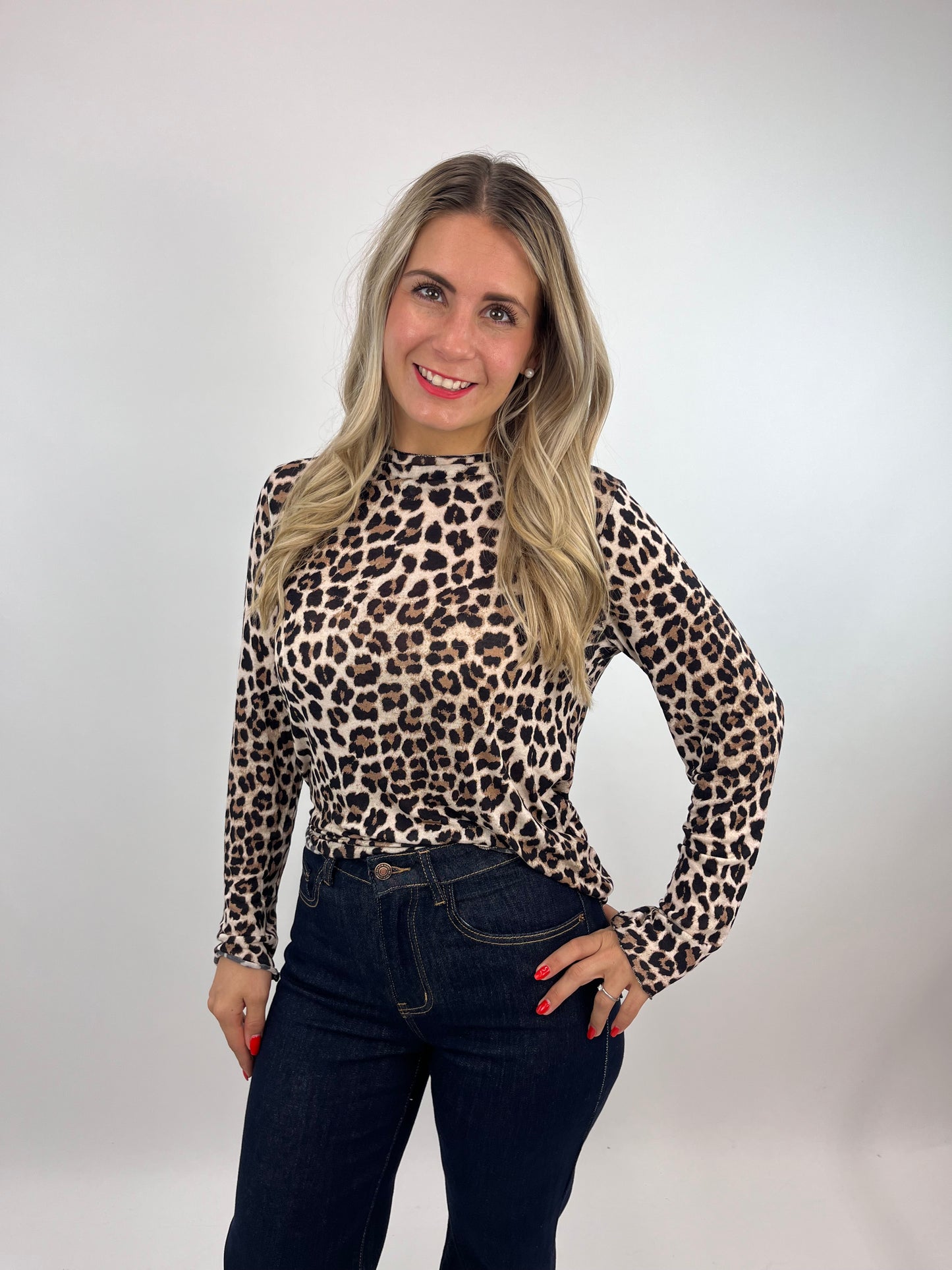 Leopard Print Longsleeve Gr. 34-38