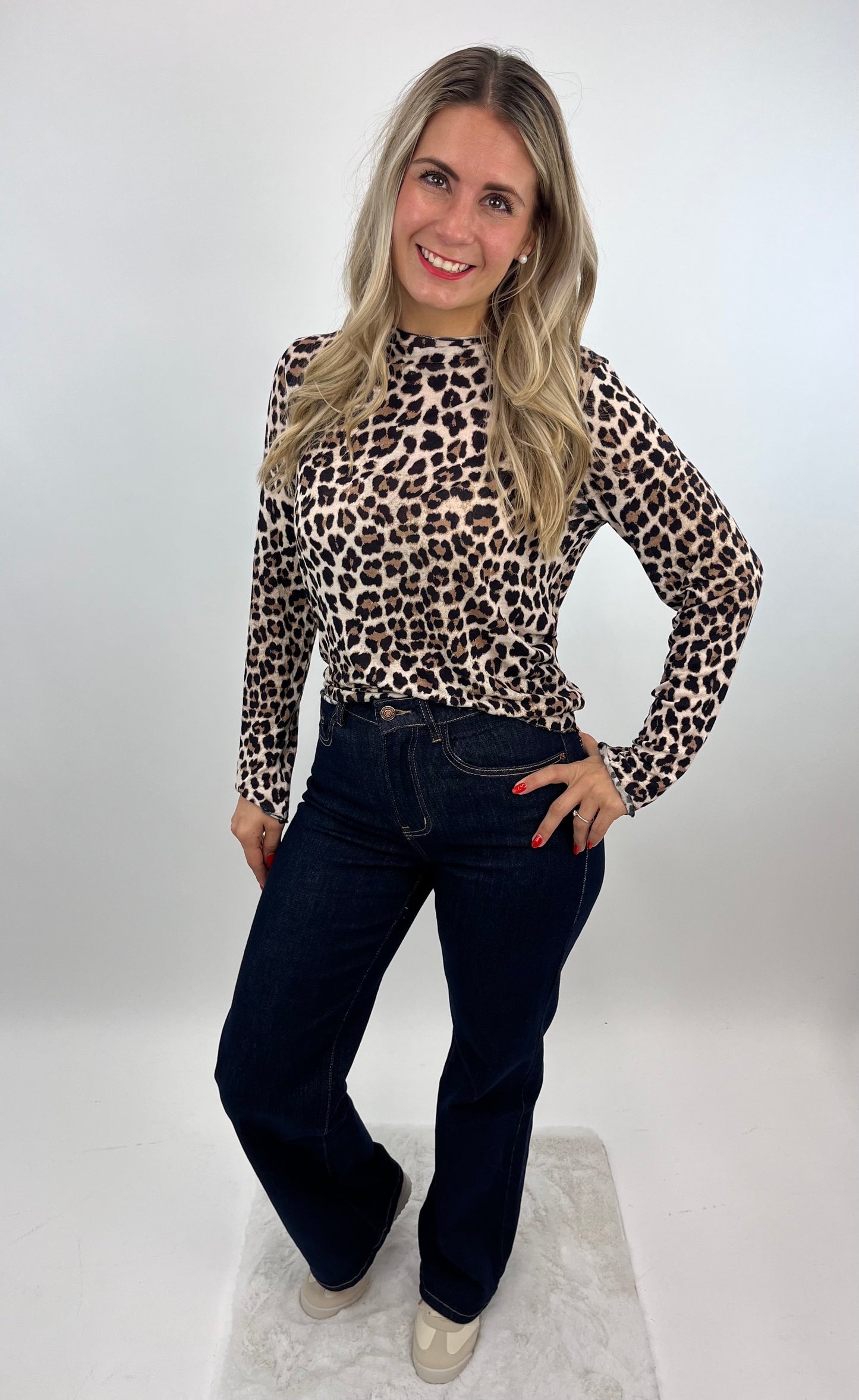 Leopard Print Longsleeve Gr. 34-38