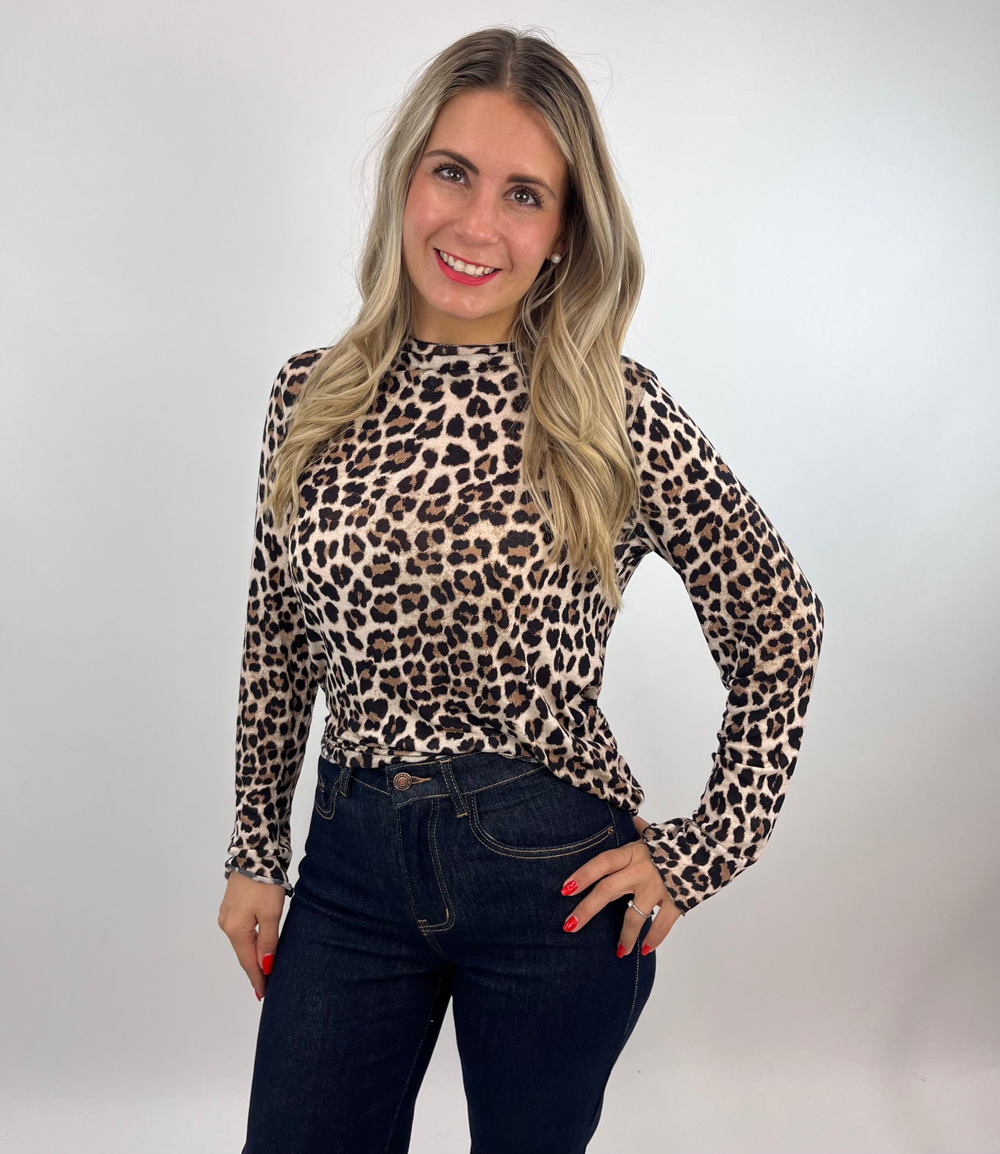 Leopard Print Longsleeve Gr. 34-38