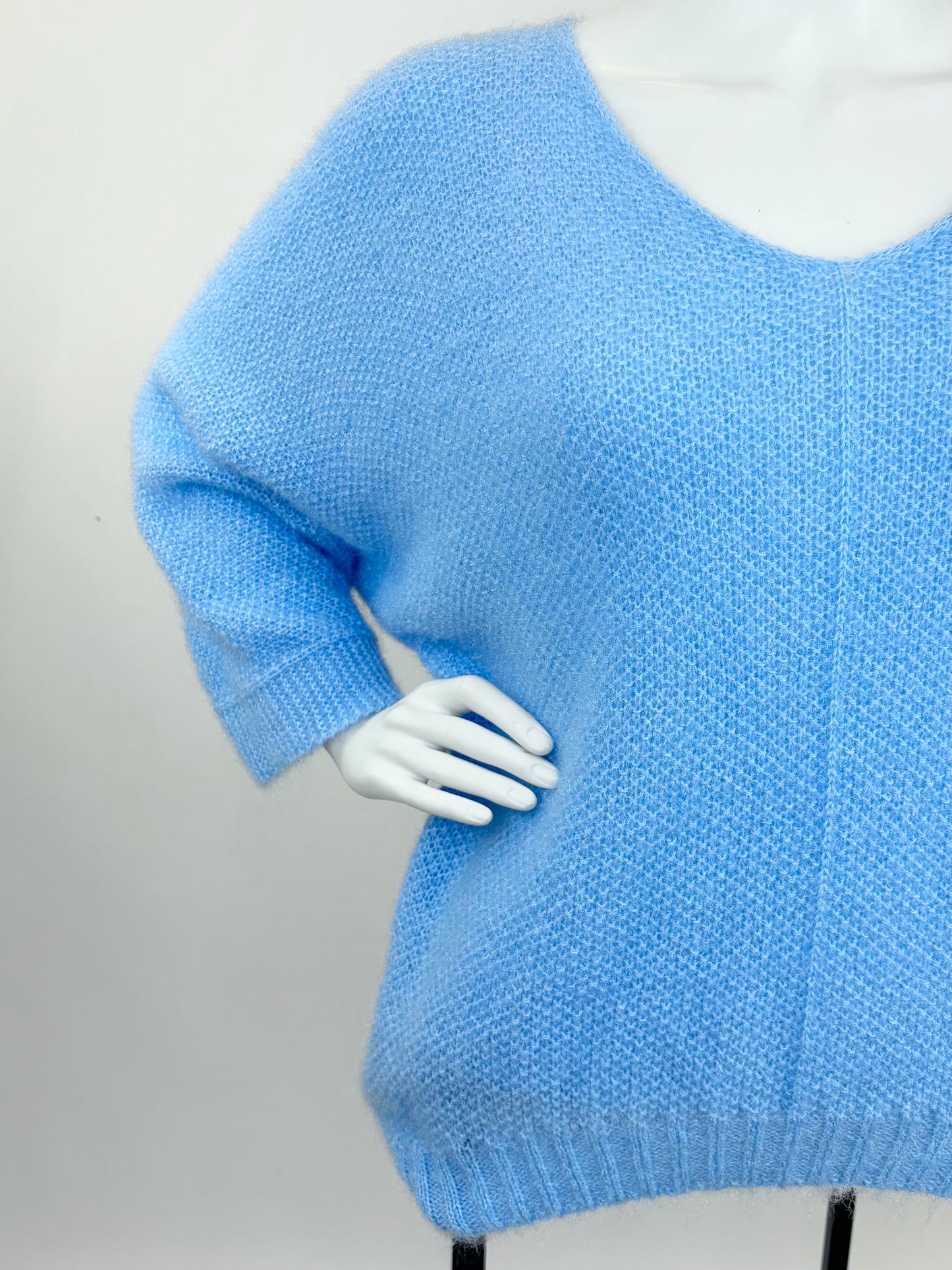 Oversize-Pullover in hellblau Gr. 36-42