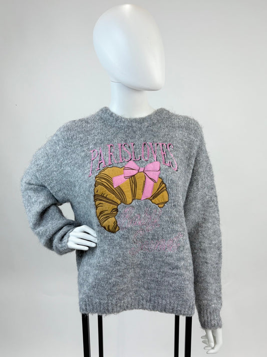 Pullover Croissant grau, Gr. 36-42
