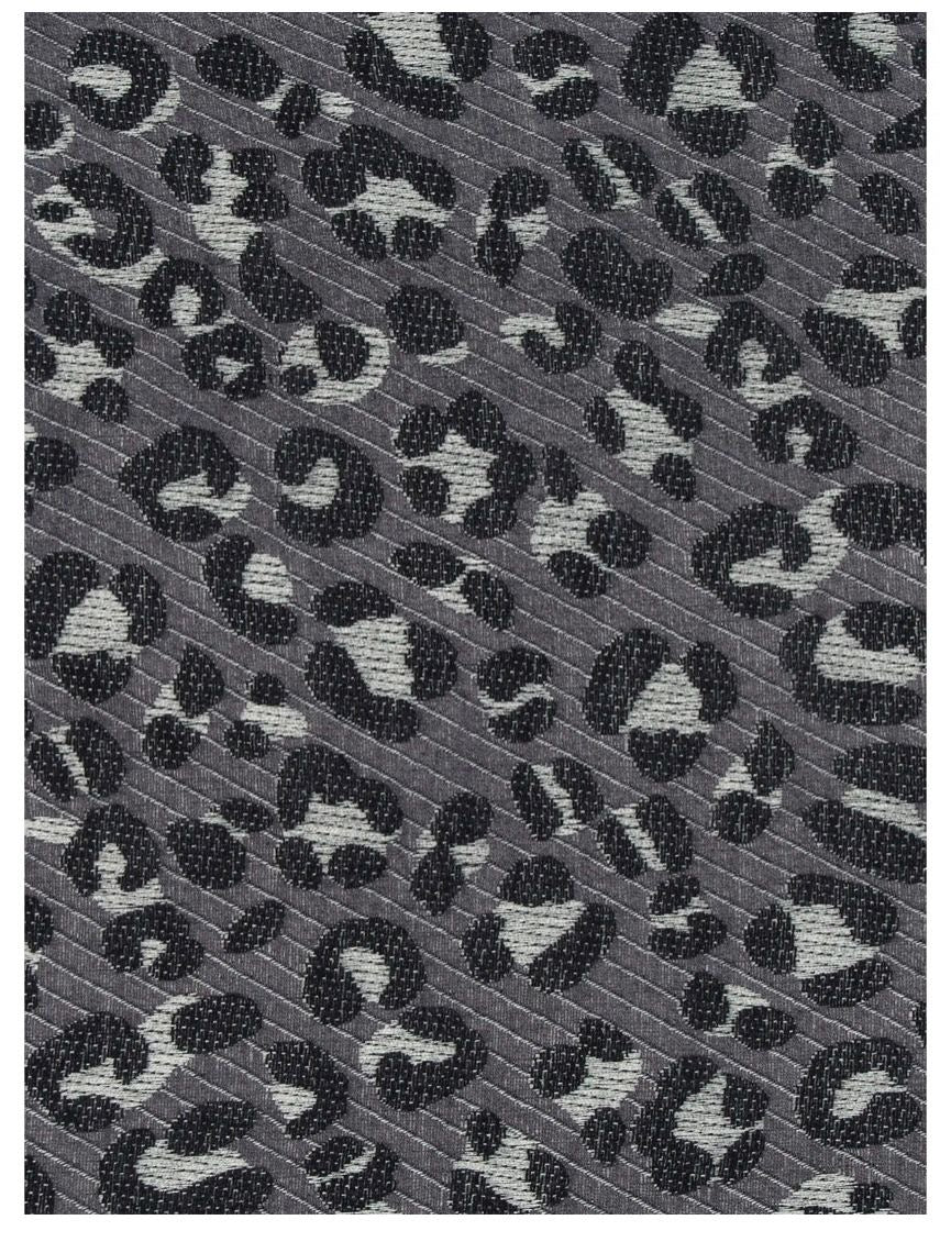 Leopardenmuster Schal schwarz/grau