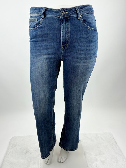 Straight Fit Jeans mit Fransen-Details, Gr. 36-42