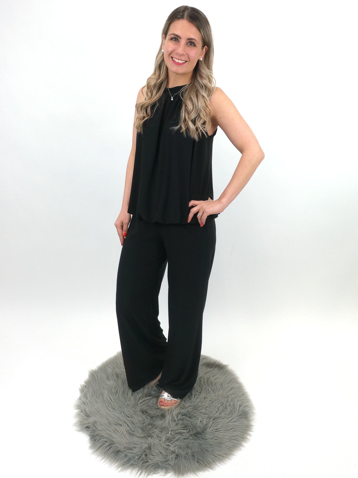 Jersey Top schwarz, Gr. 36-42