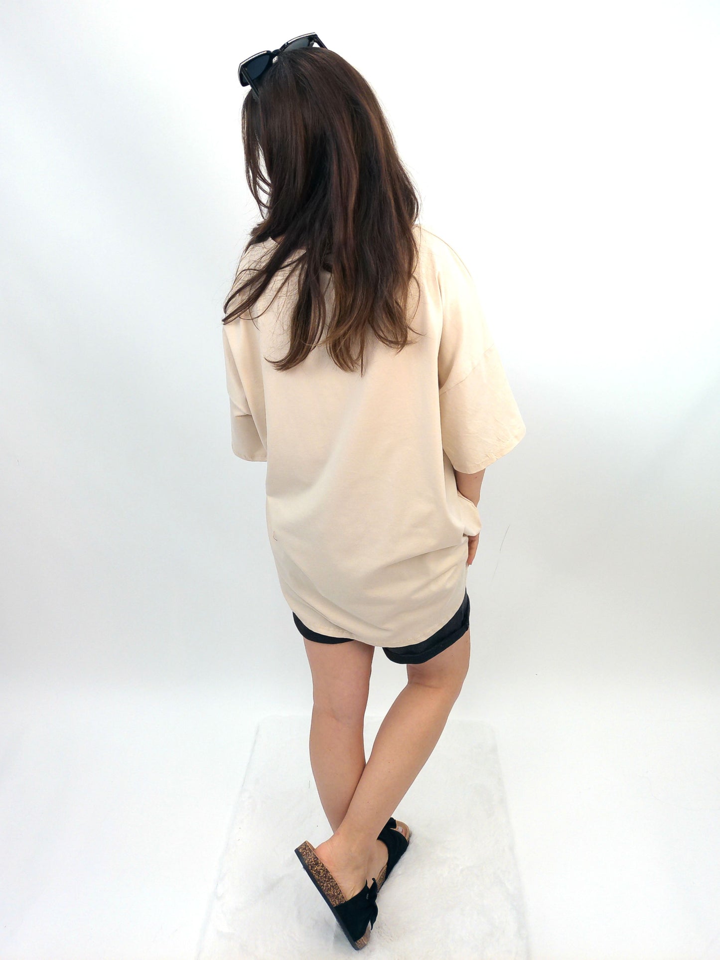 Oversize-Shirt "Los Angeles" beige, Gr. 38-44
