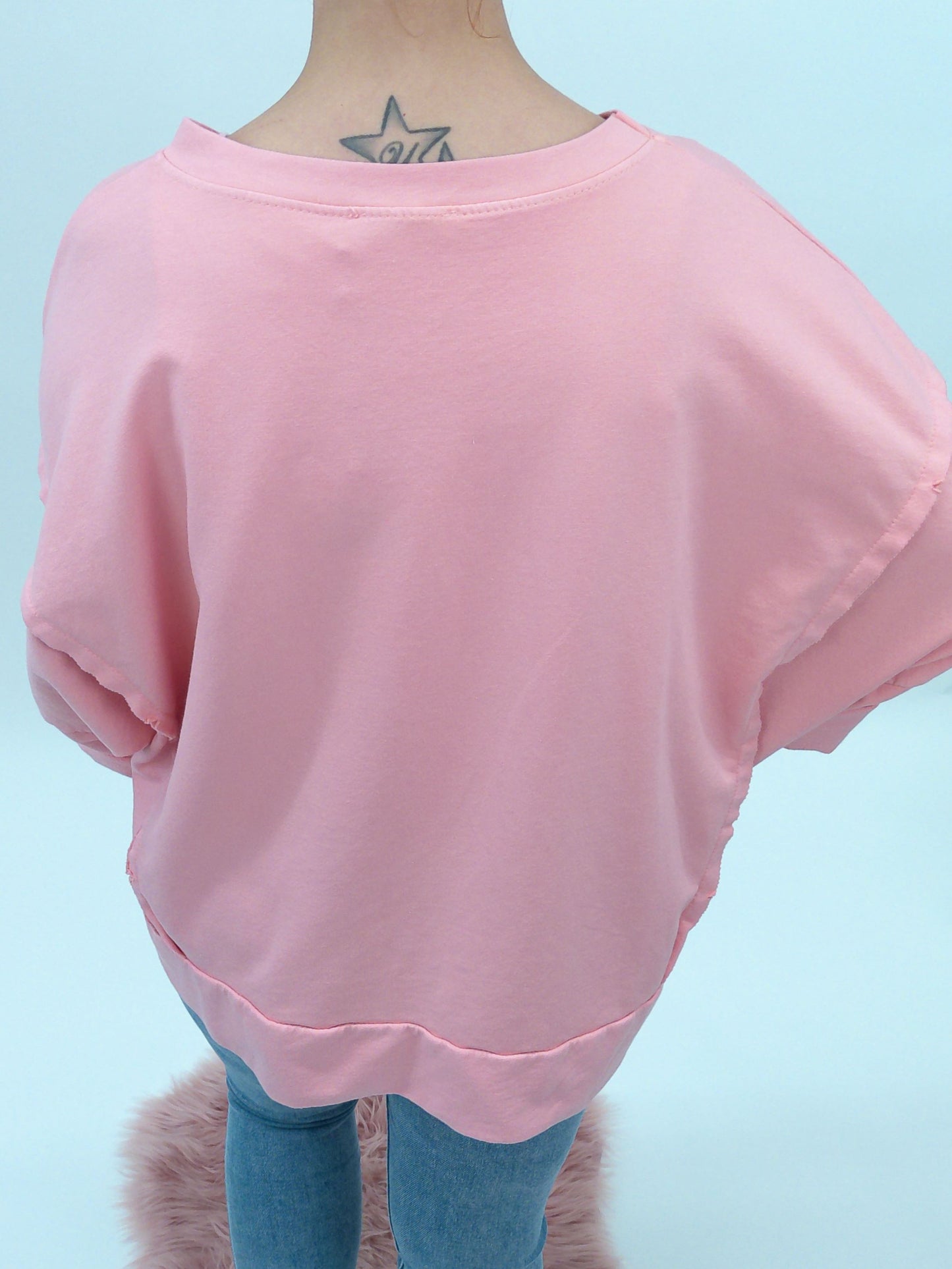Pullover "Always feel pretty" apricot, Gr. 38-44
