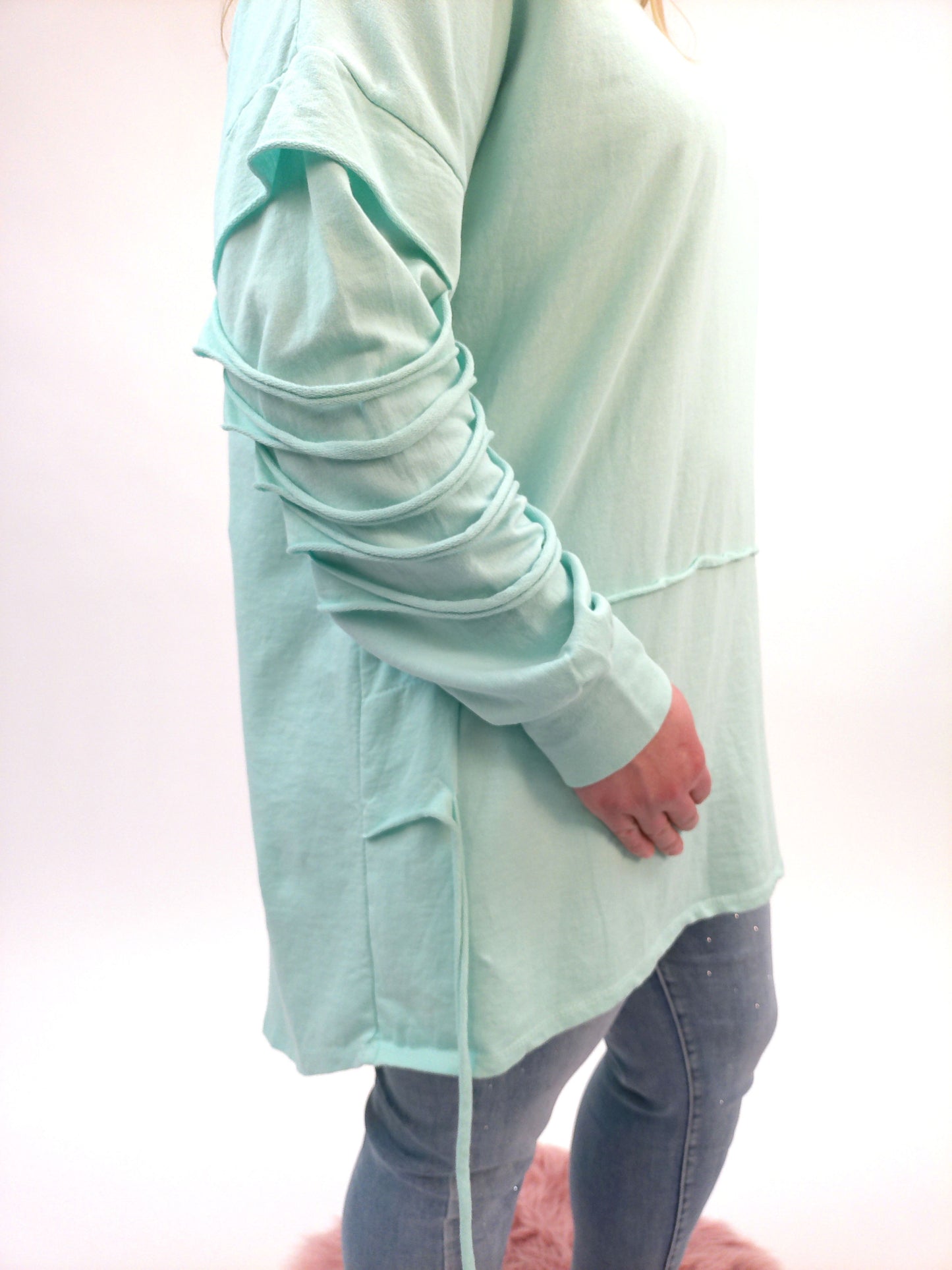 Pullover Cut-out Arm mint, Gr. 40-46