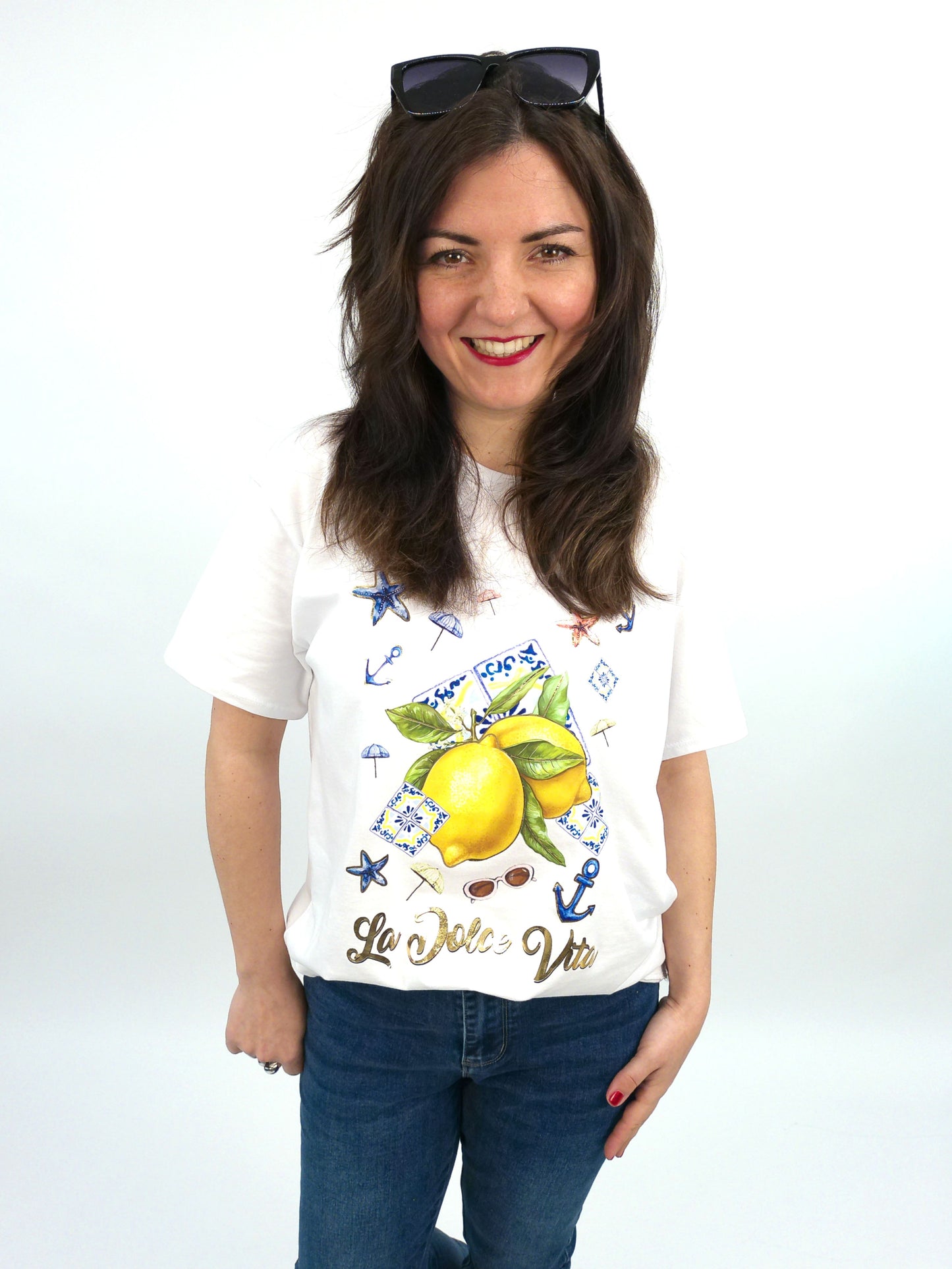 T-Shirt Zitrone "La dolce Vita", Gr. 36-42