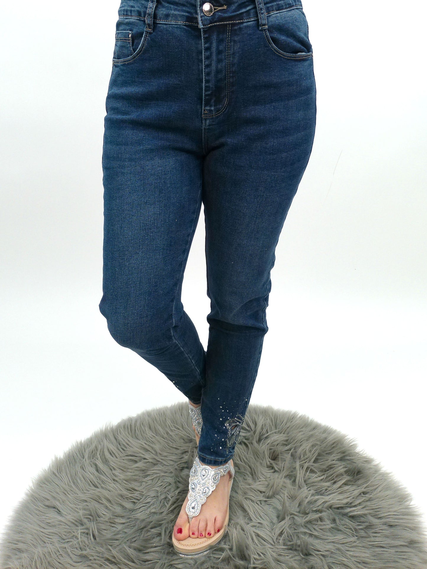 Jeans Schmetterling dunkel, Gr. 36-46