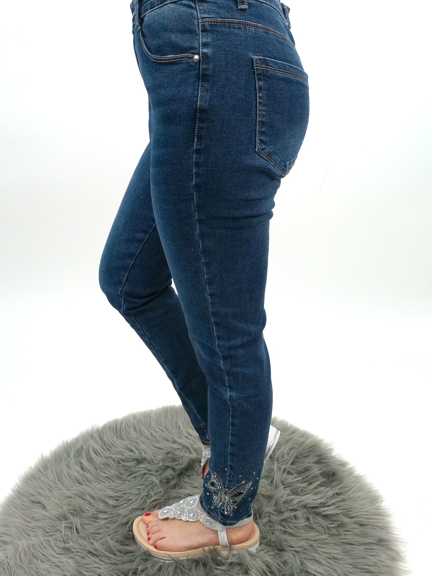 Jeans Schmetterling dunkel, Gr. 36-46