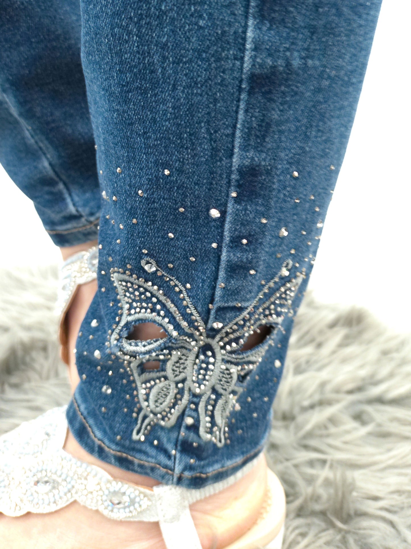 Jeans Schmetterling dunkel, Gr. 36-46