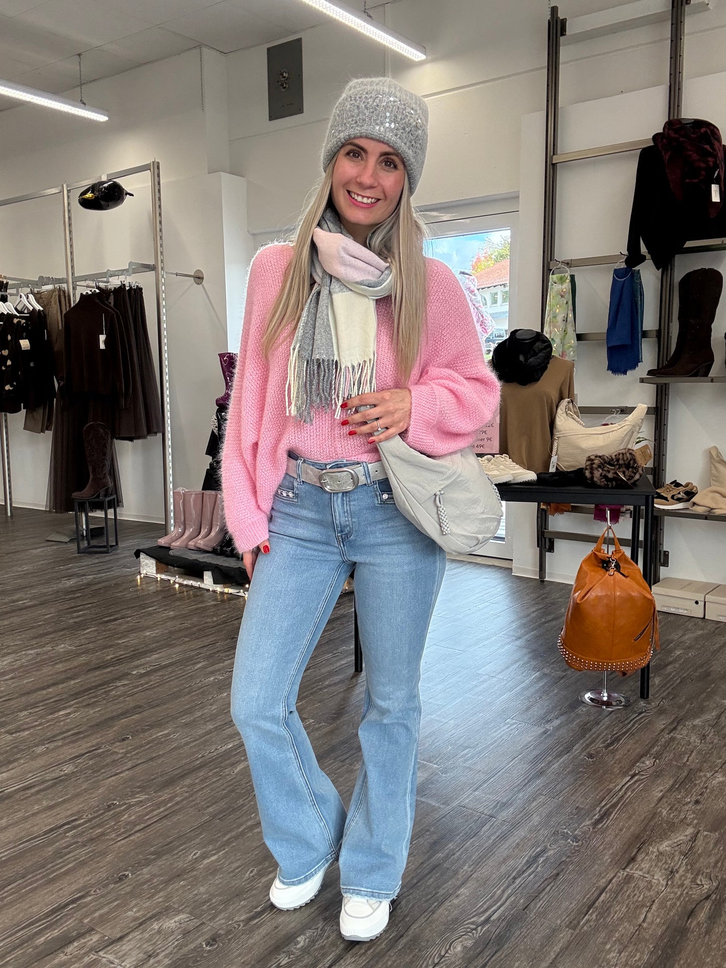 Jeans Schlag mit Glitzersteinen , Gr. 34-42