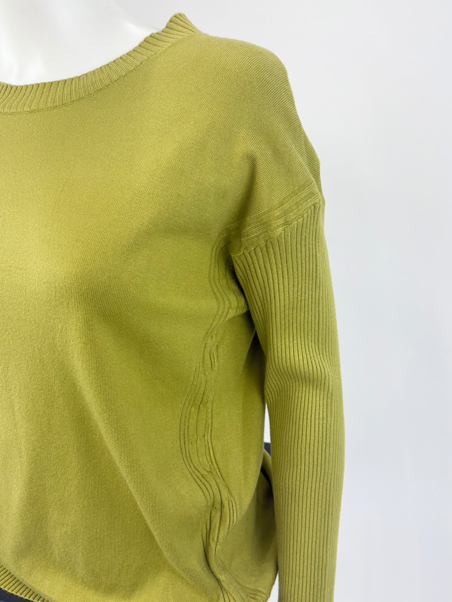 Strickpullover Limette, Gr. 36-42