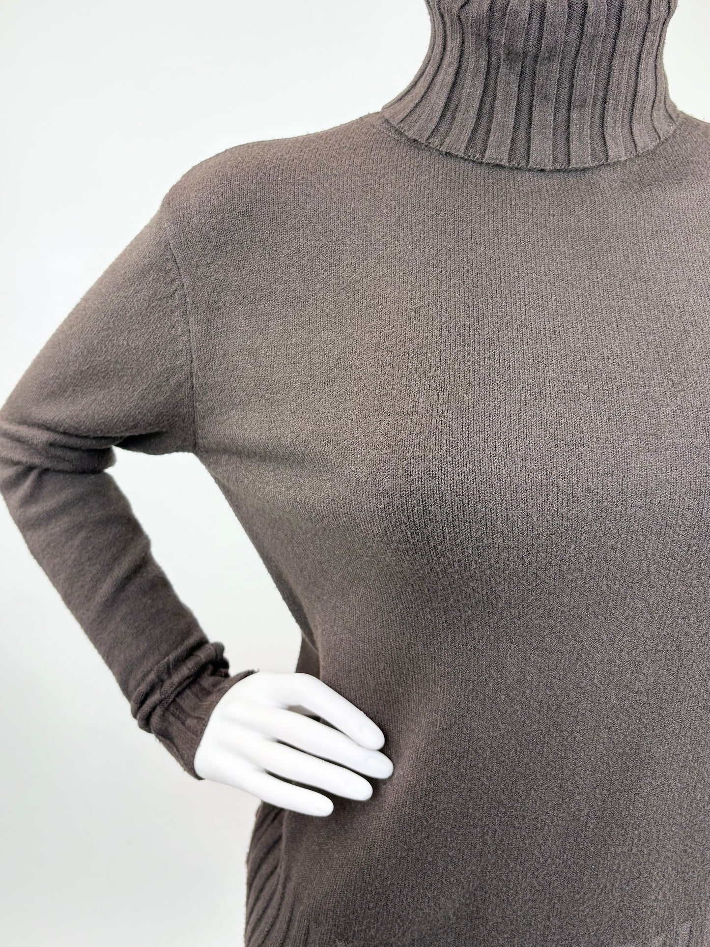 Rollkragenpullover dunkelbraun Gr. 34-40