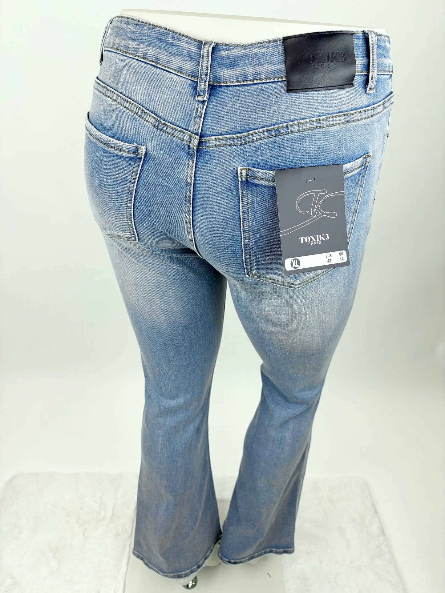 Jeans Schlag mit Glitzersteinen , Gr. 34-42