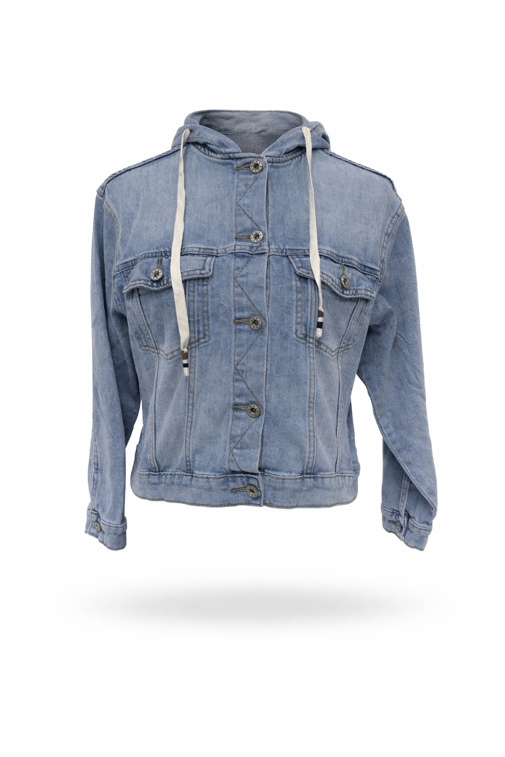 Jeansjacke mit integrierter Kapuze, Gr. 36-42