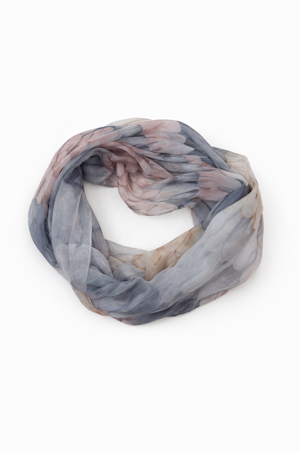 Loop-Schal in Watercolor-Optik grau