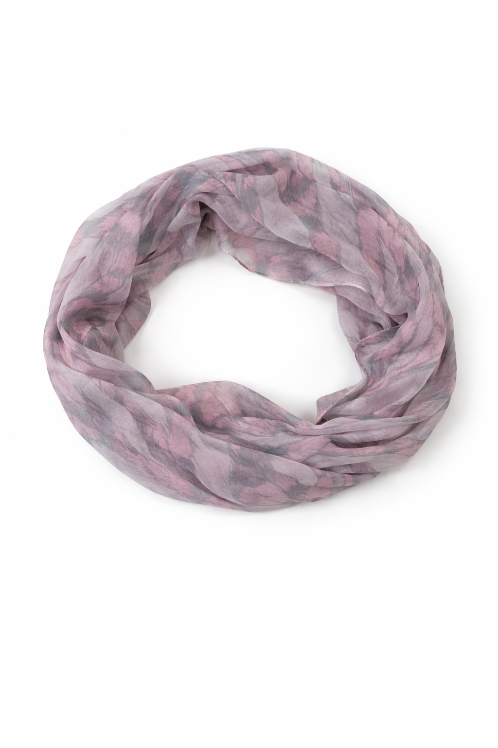 Loop-Schal im Aquarell-Wellenprint grau