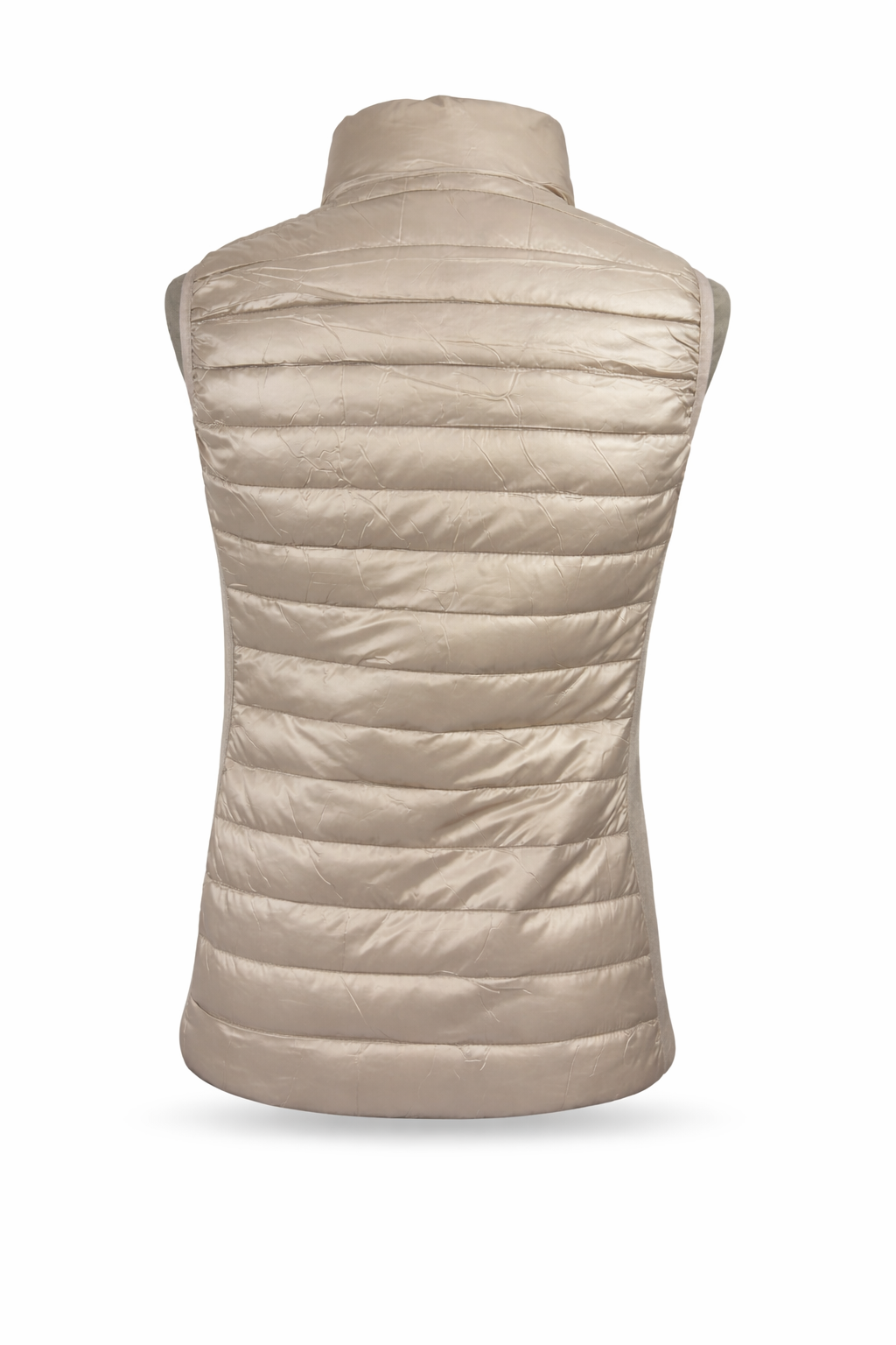 Leichte Steppweste mit Stehkragen beige, Gr. 36-44