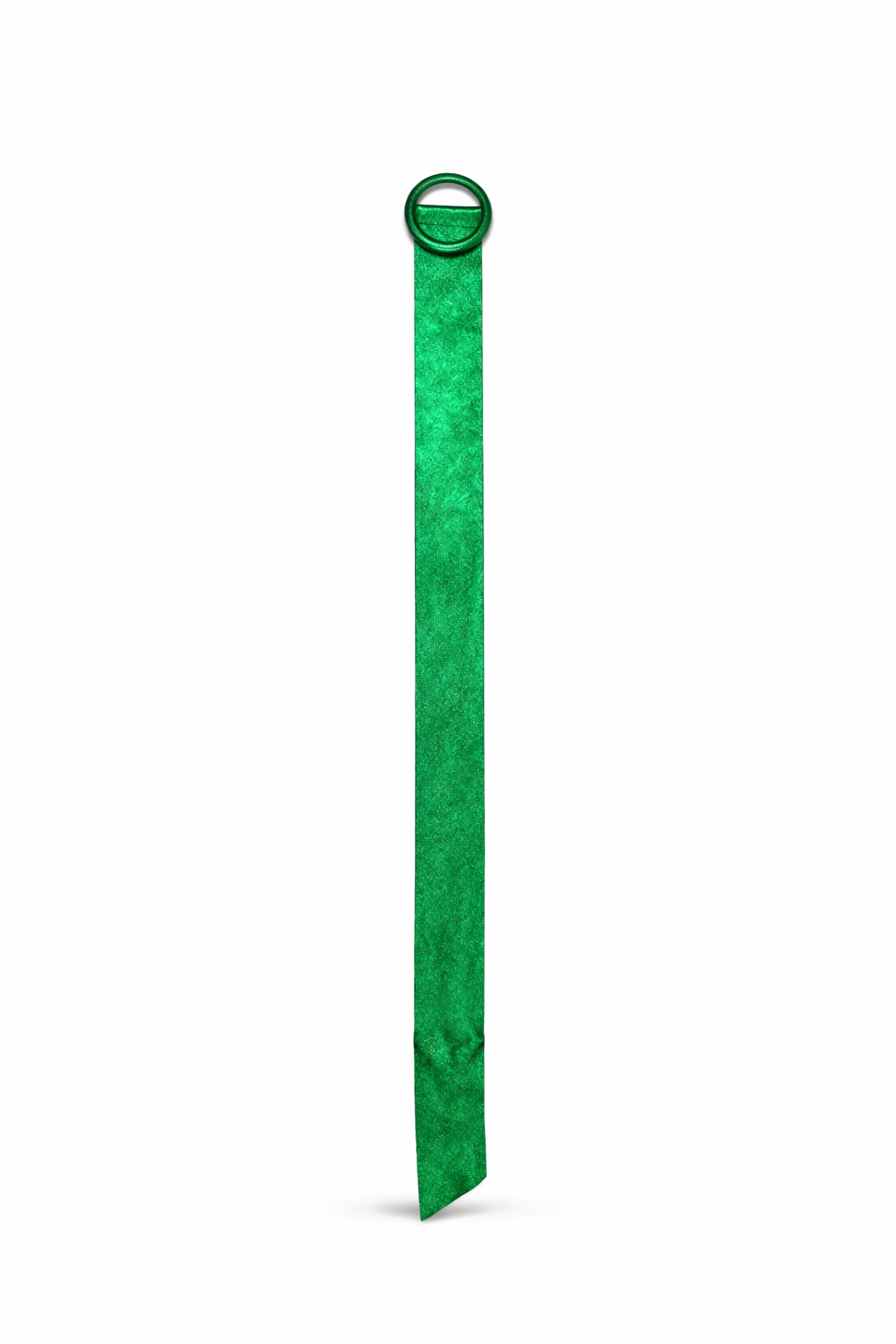 Leder Taillengürtel mit Ring-Schließe grün