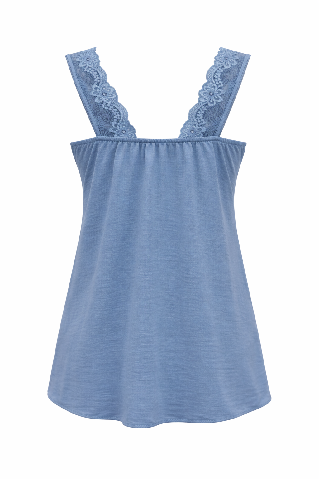 Spitzen-Top taubenblau Gr. 34-44