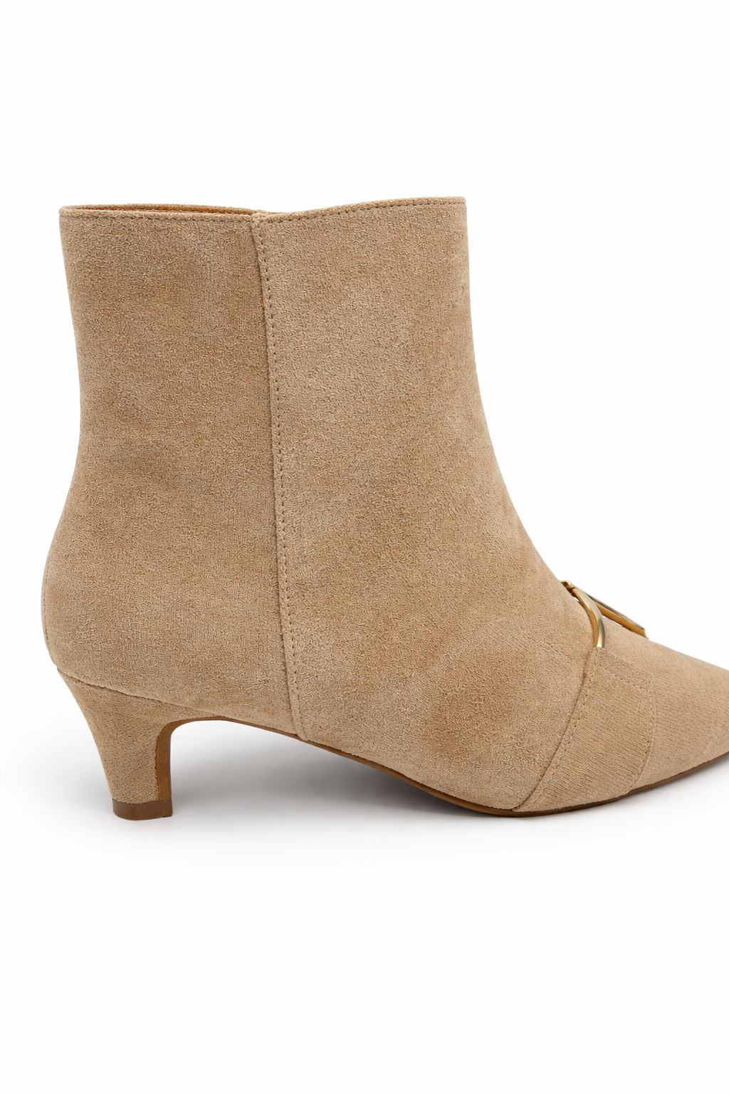 Stiefeletten Wildlederoptik camel/gold, Gr. 36-41