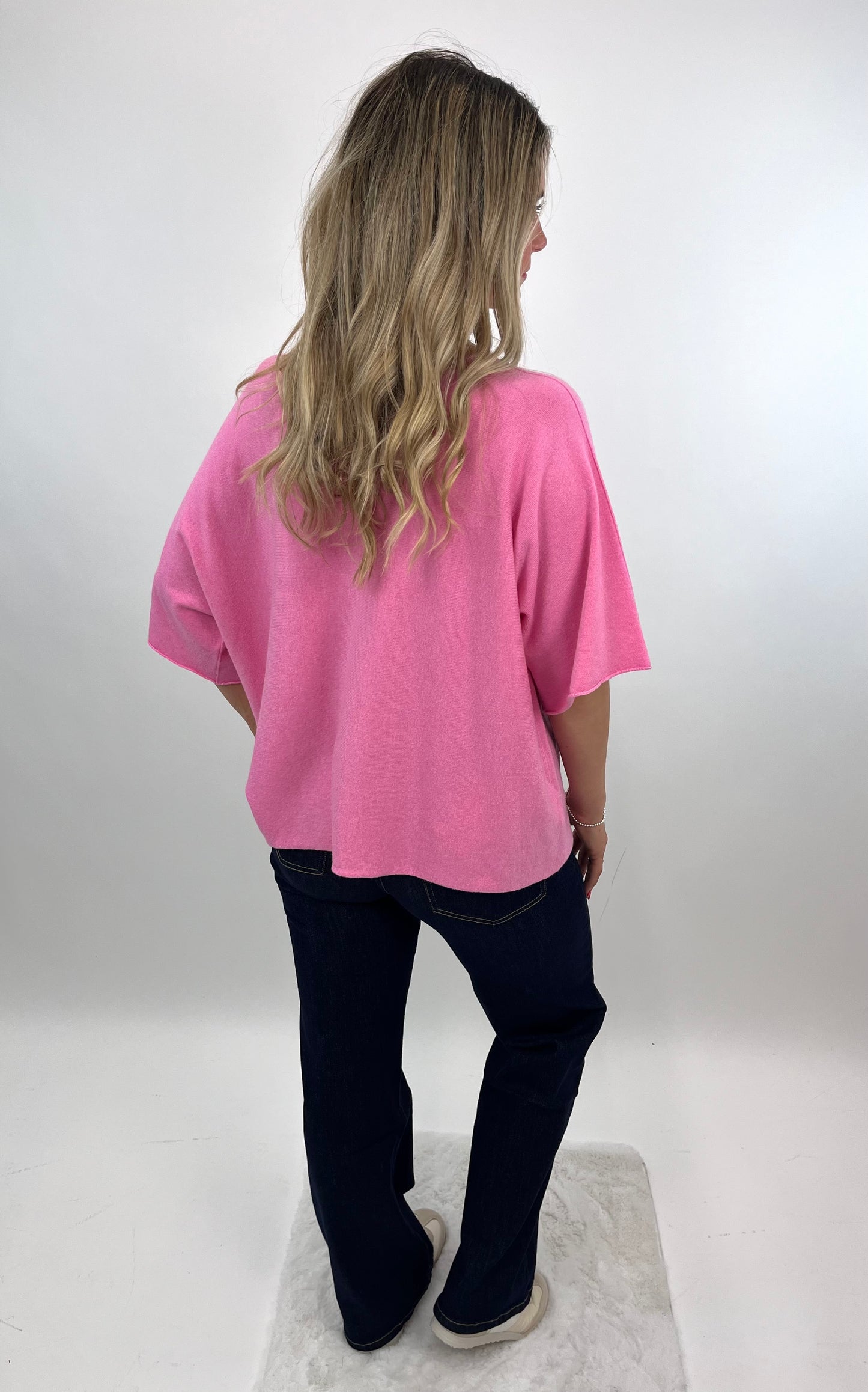 Pullover kurzarm pink, Gr. 36-44