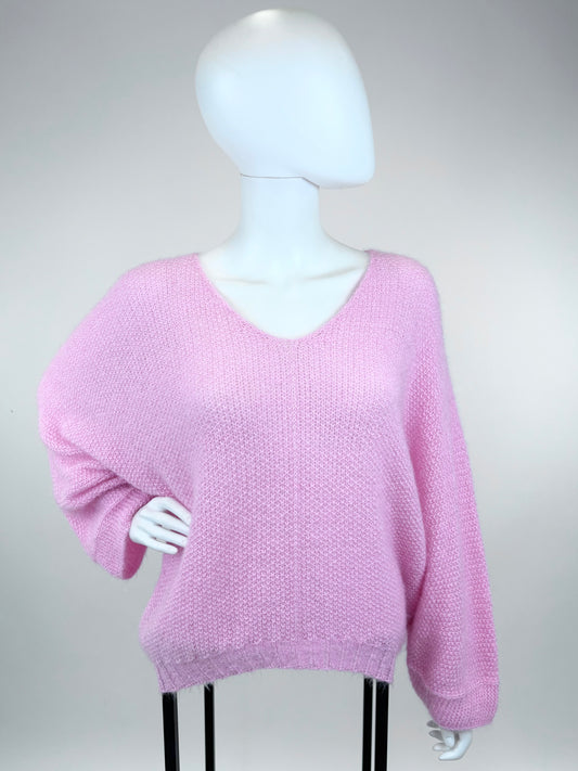 Oversize Pullover rosa Gr. 38-44