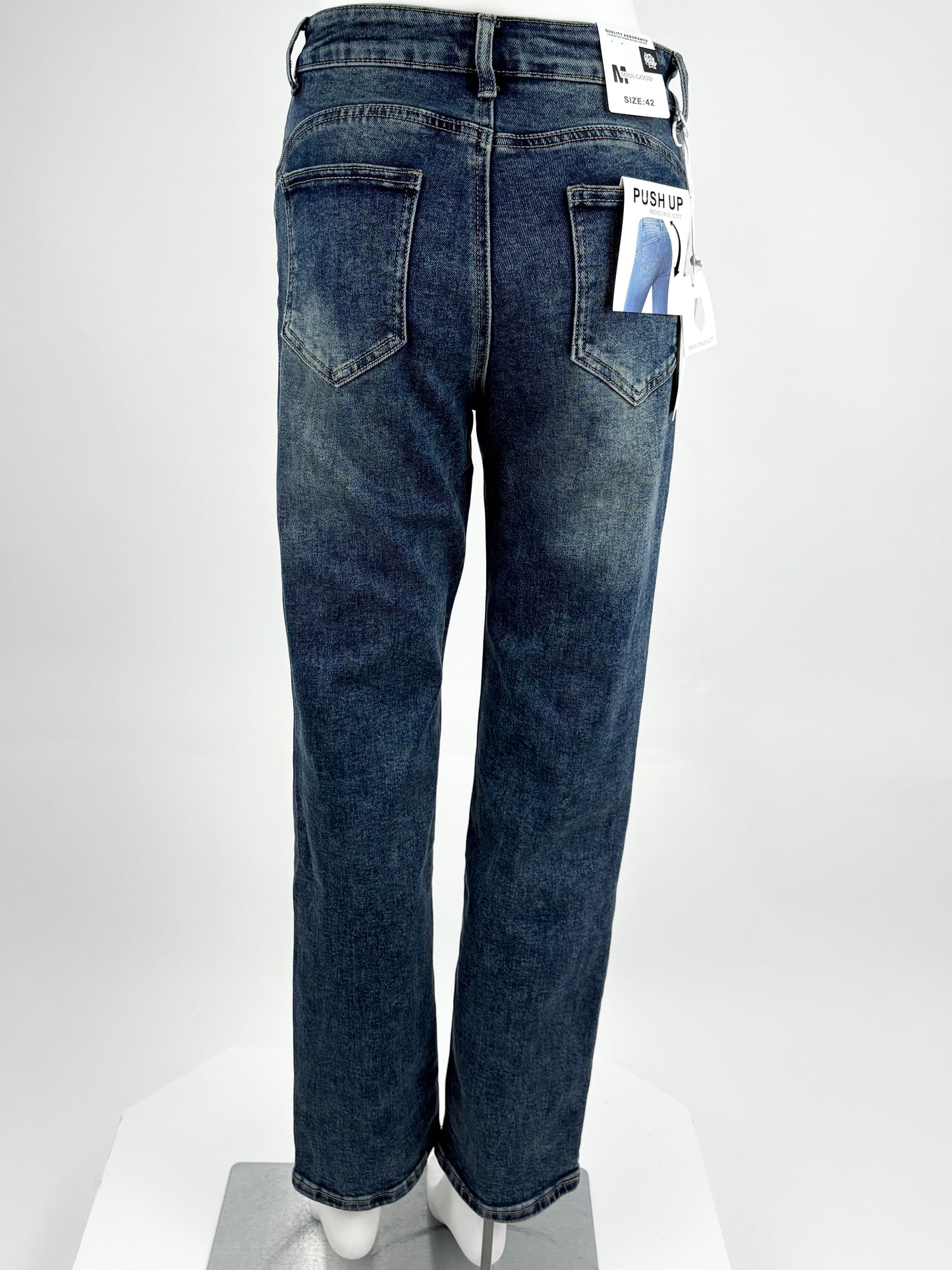 Straight Leg Jeans blau, Gr. 36-46