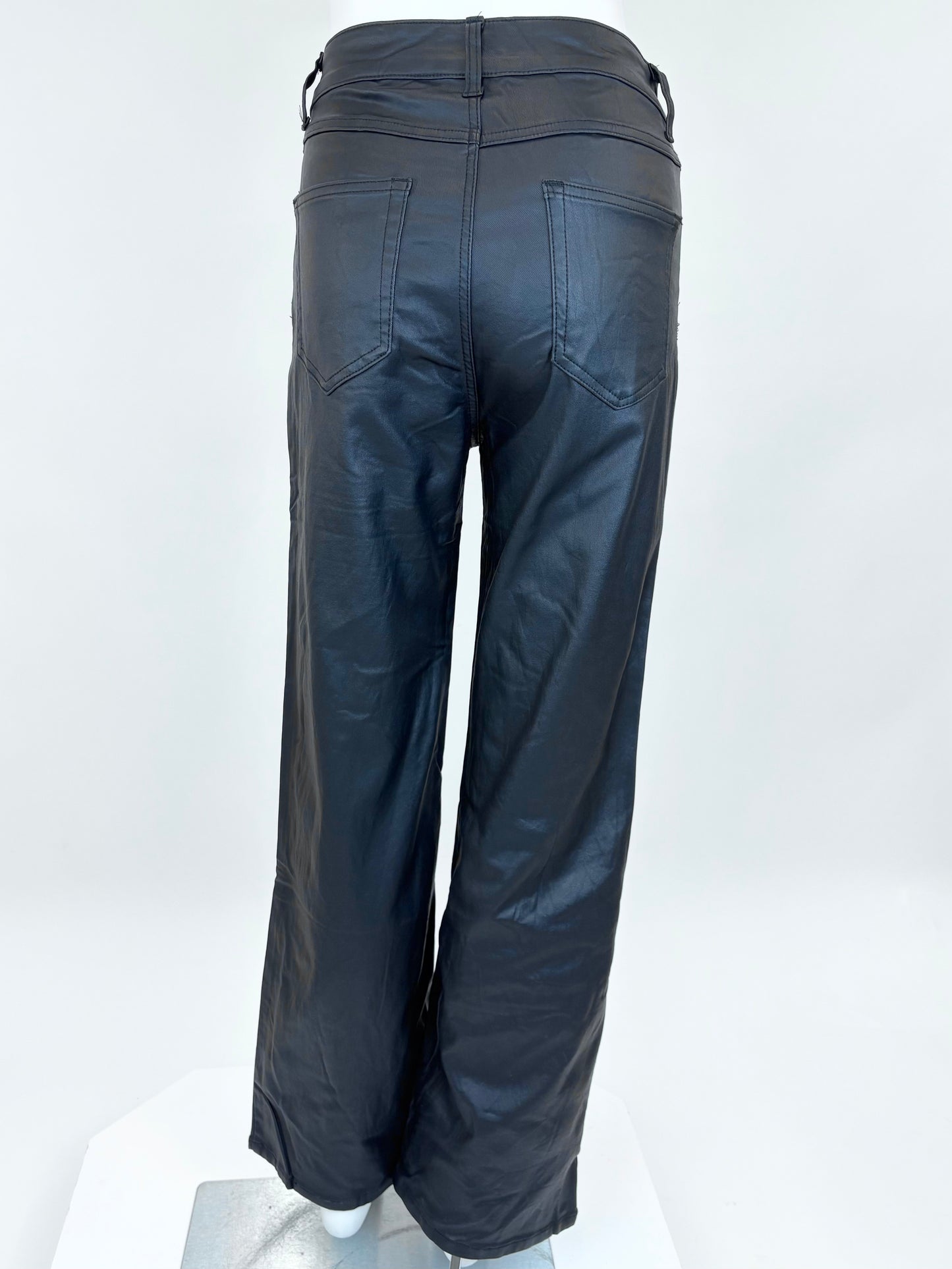 Kunstlederhose schwarz Gr. 34-42