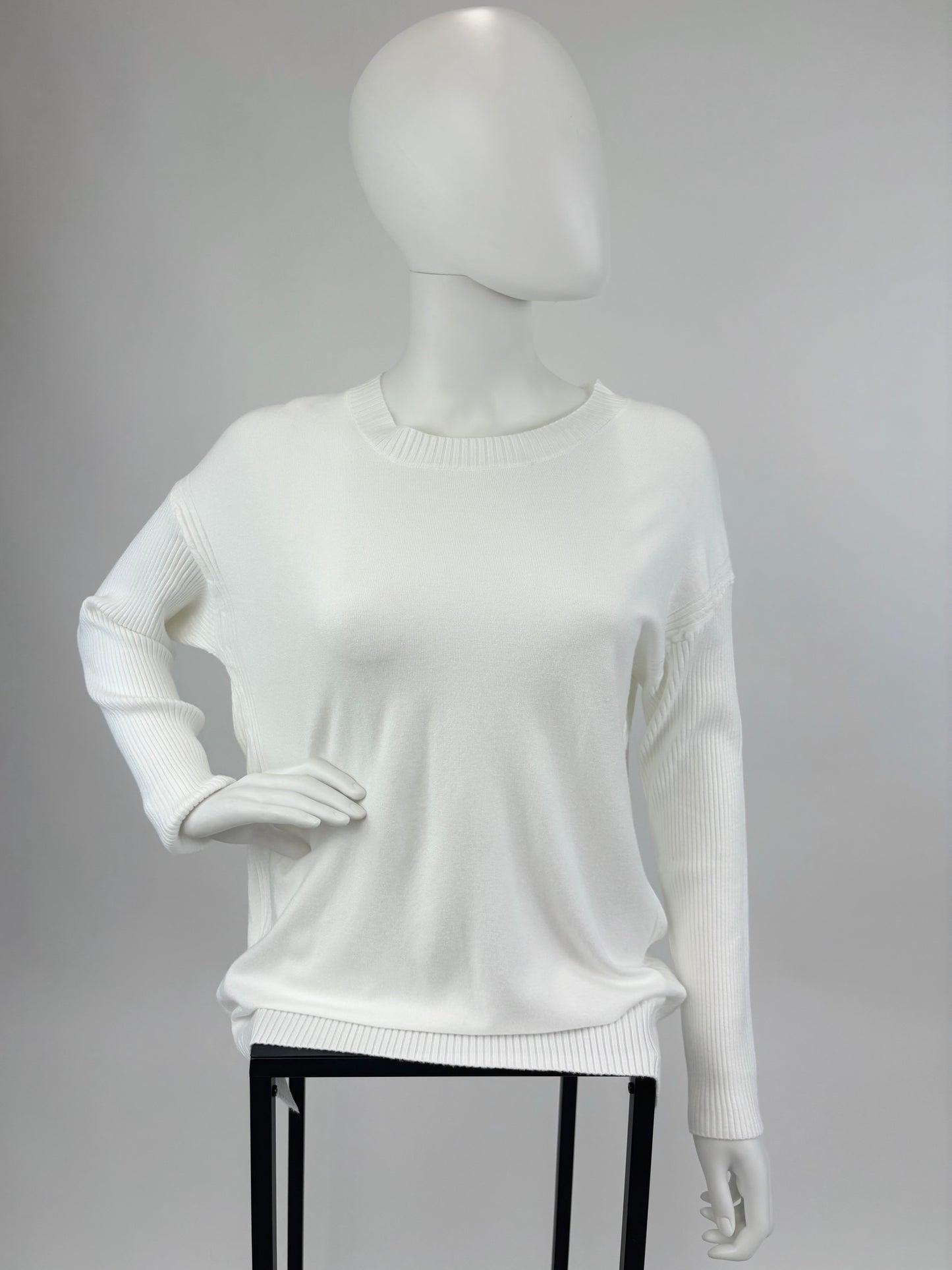 Strickpullover weiß, Gr. 36-42