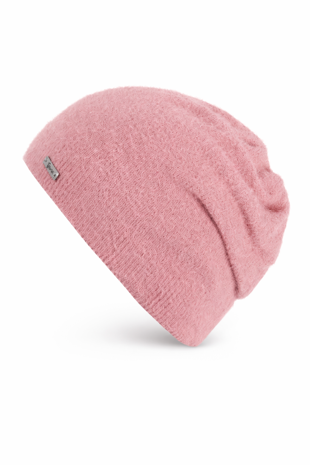 Flauschige Beanie-Mütze rosa