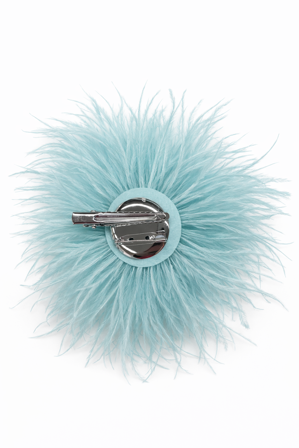 Feder-Brosche türkis