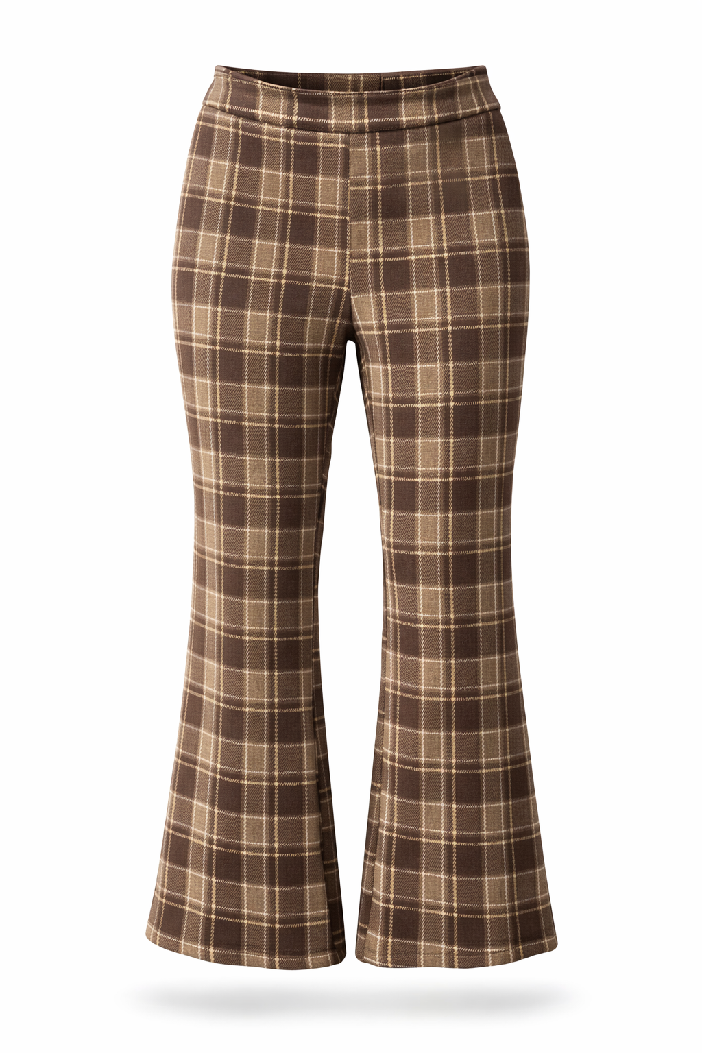 Stoffhose kariert braun/beige, Gr. 36-40