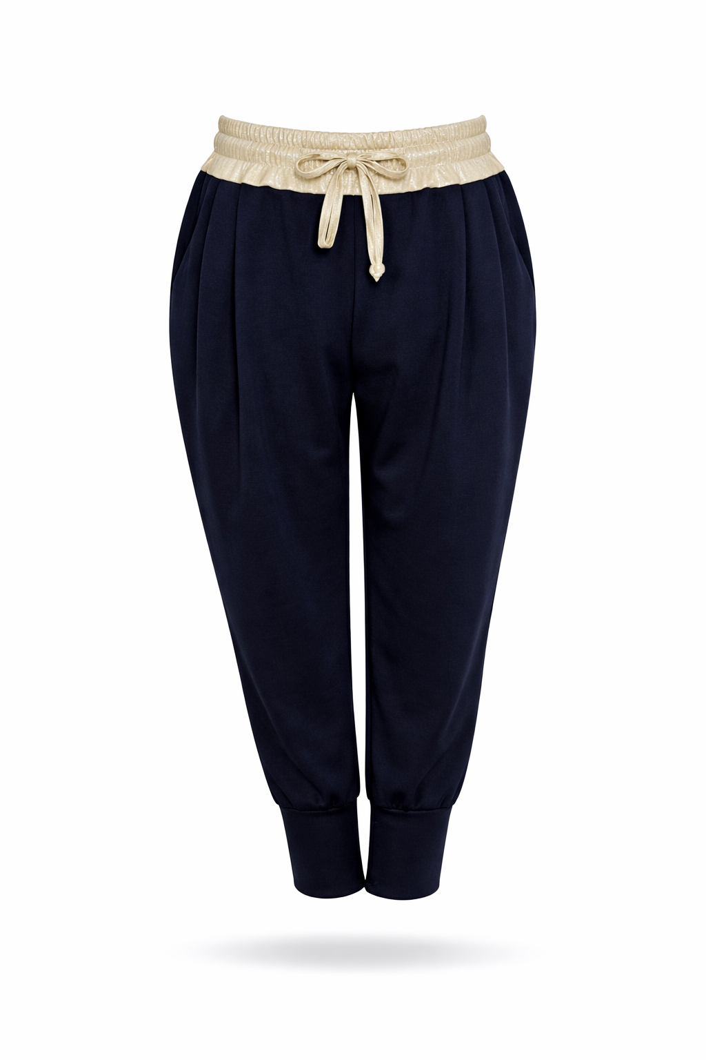 Damen Joggerpants mit Satinbund Gr. 36-42 dunkelblau