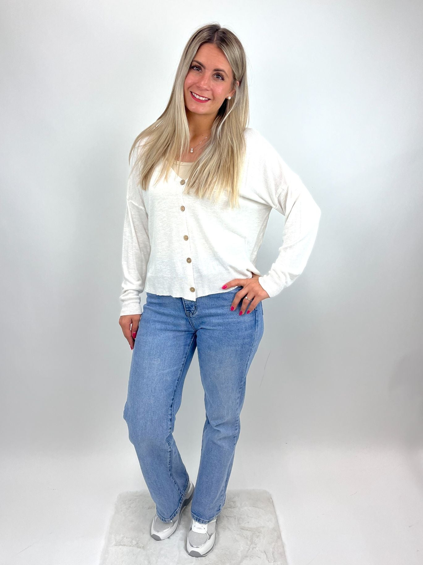 Cardigan wollweiß Gr. 36-42