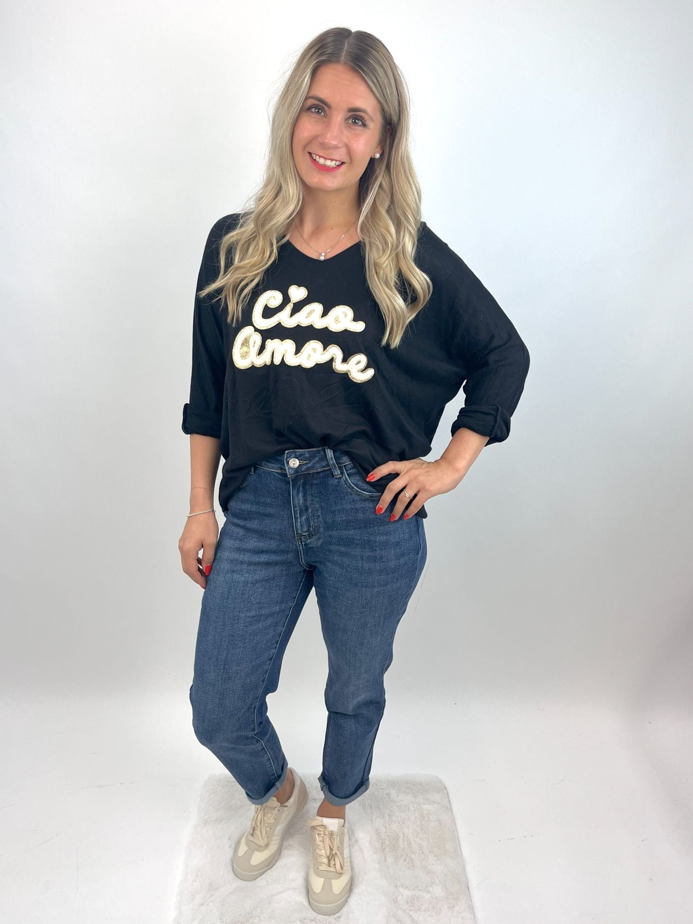 Pullover Ciao Amore schwarz , Gr. 36-44