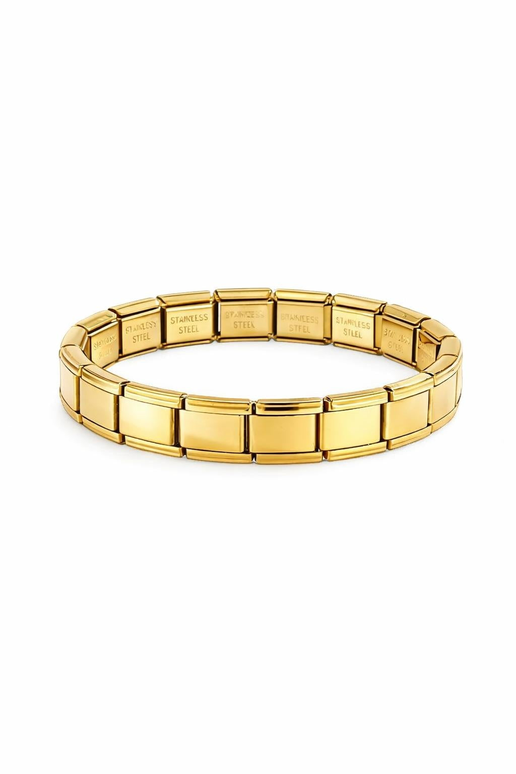 Charms Edelstahl Armband gold