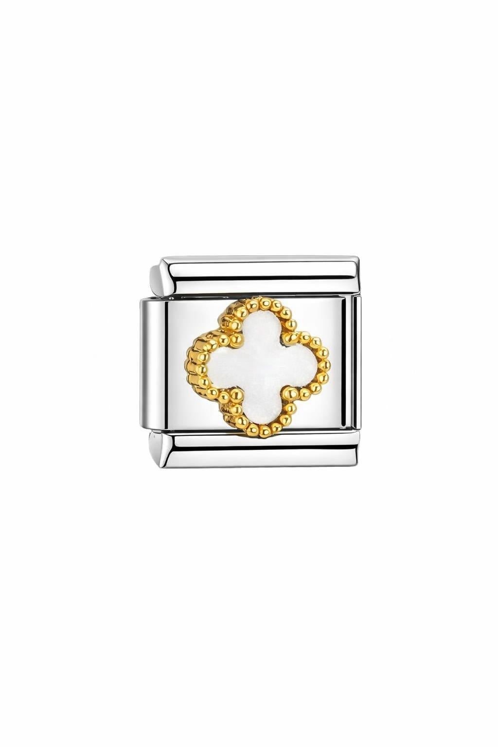 Charm Kleeblatt in Emaille-Optik