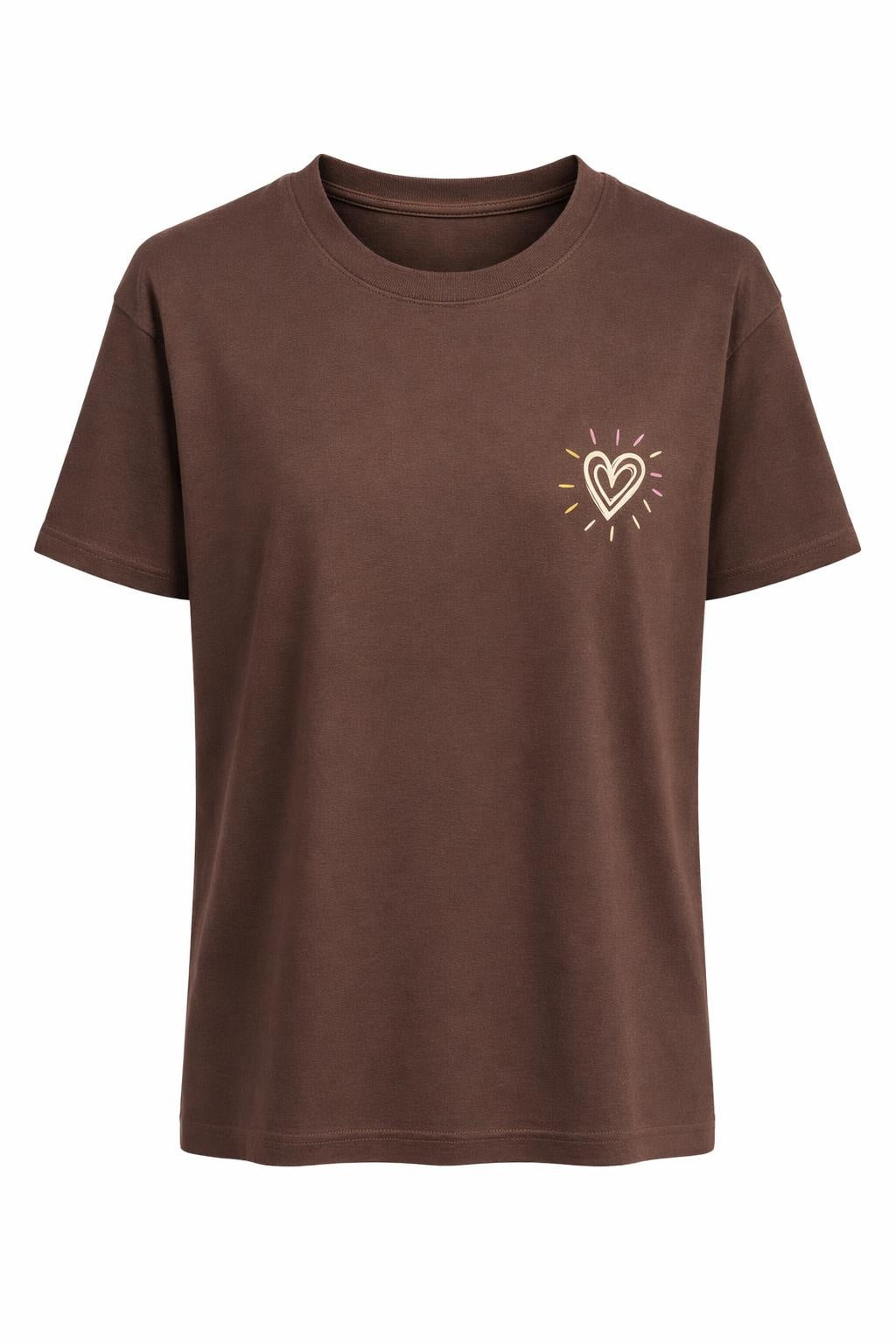 T-Shirt "Herz" braun, Gr. 36-42