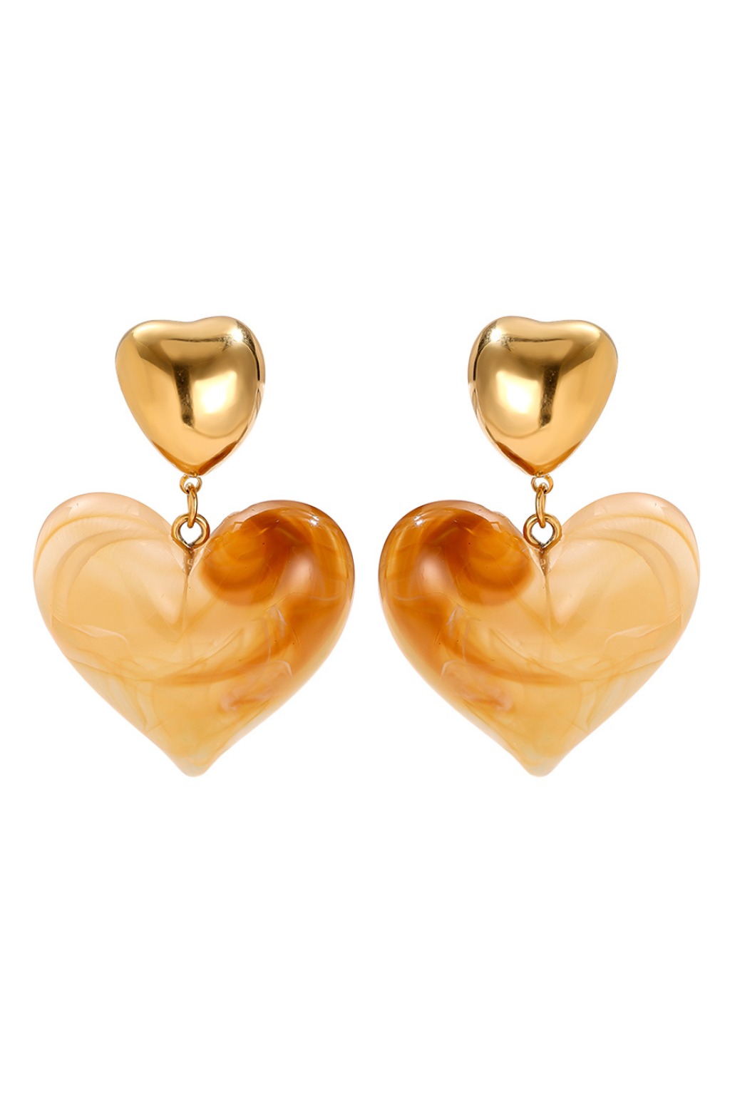 Herzglanz Ohrringe – Amber