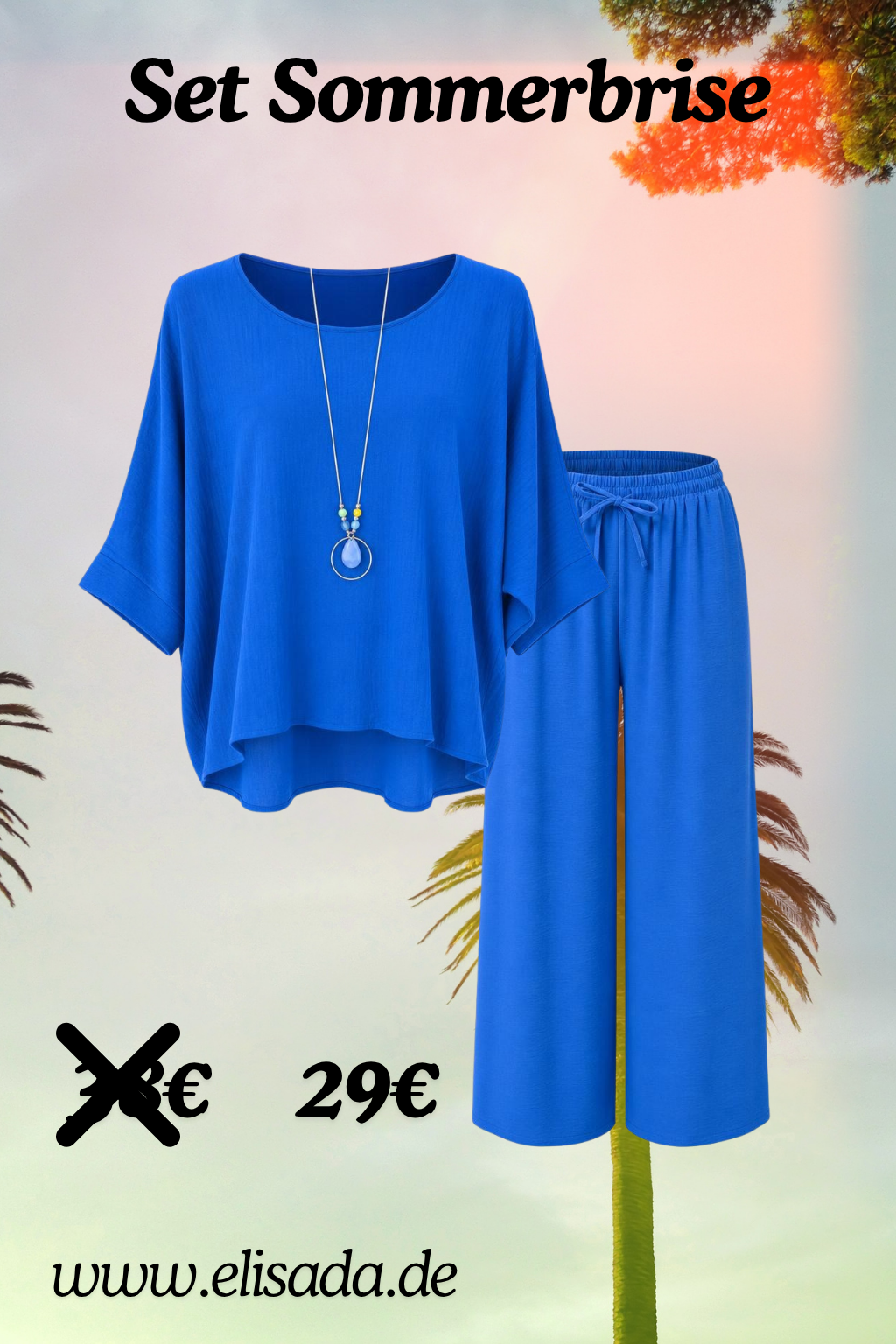 Set Sommerbrise royalblau, Gr. 36-44