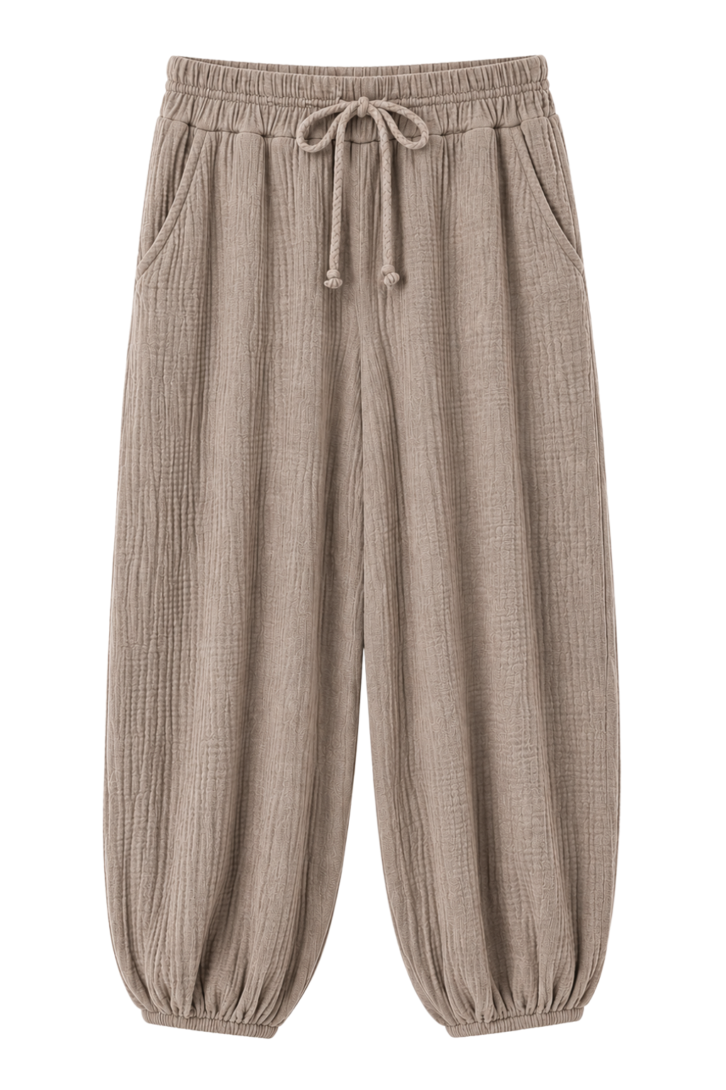 Musselin Ballon Hose taupe, Gr. 36-42