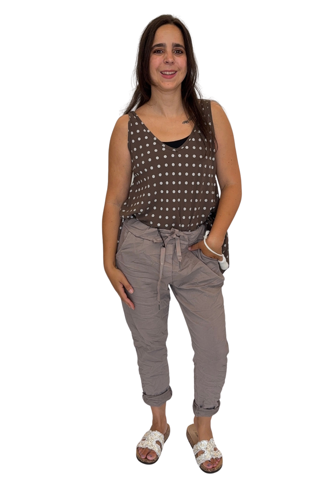 Joggpants „Comfy Days“ schlamm, Gr. 36-42